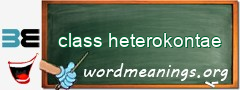 WordMeaning blackboard for class heterokontae